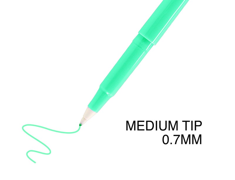 I-N-C OPTIMUS 24-Color 0.7mm Felt Tip Pens - No Bleed, For Writing, Drawing, Journaling - Image 5